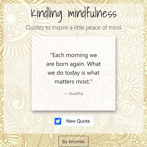 Mindfulness quote generator